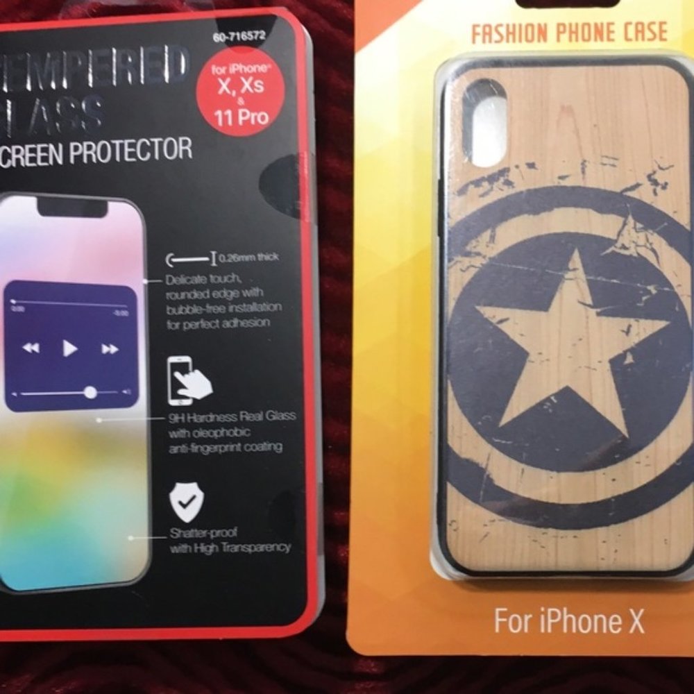 NEW APPLE IPHONE X /Xs CASE & TEMPERED GLASS SET